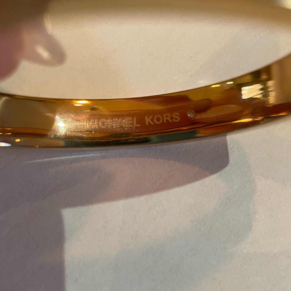 Women’s Michael Kors Pave Crystal & Rose Gold Cuff Bangle Bracelet - Picture 3 of 16
